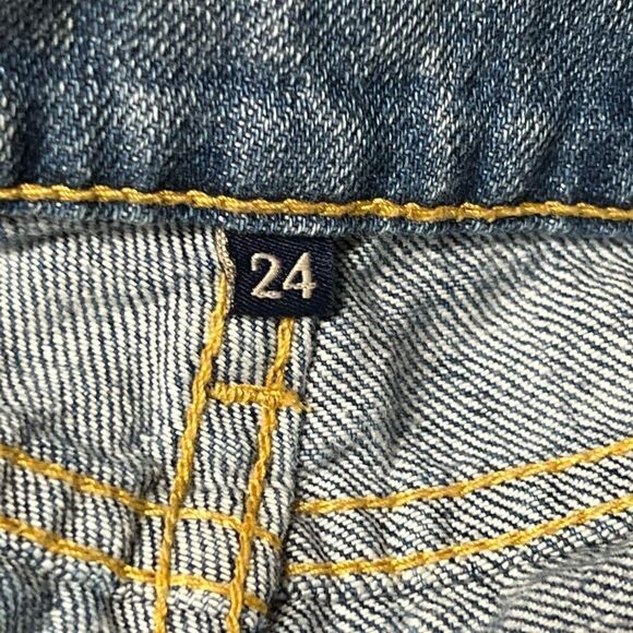 Car Mar Carmar Distressed Patchwork Buffalo Plaid Jeans Womens Sz 24 RARE - Picture 6 of 6